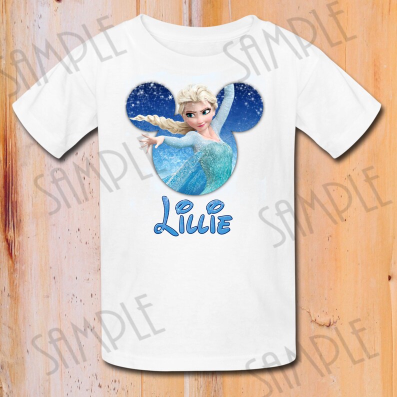Tshirt Disney FROZEN Iron On Transfer Birthday Girl Elsa Etsy