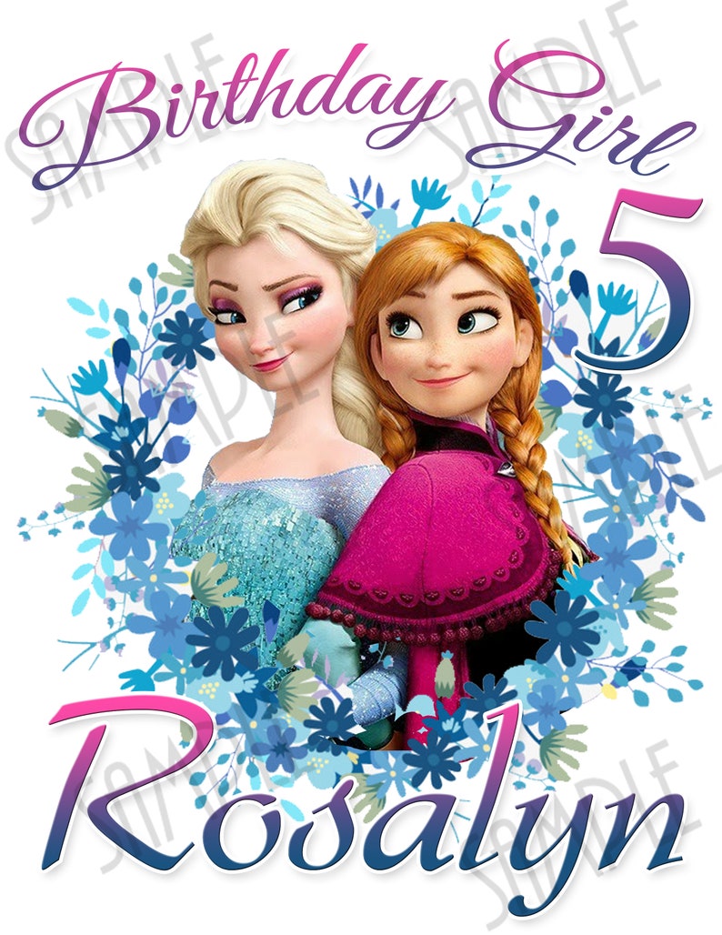 Download Disney Frozen Elsa Anna SVG Birthday Girl Flowers wreath ...