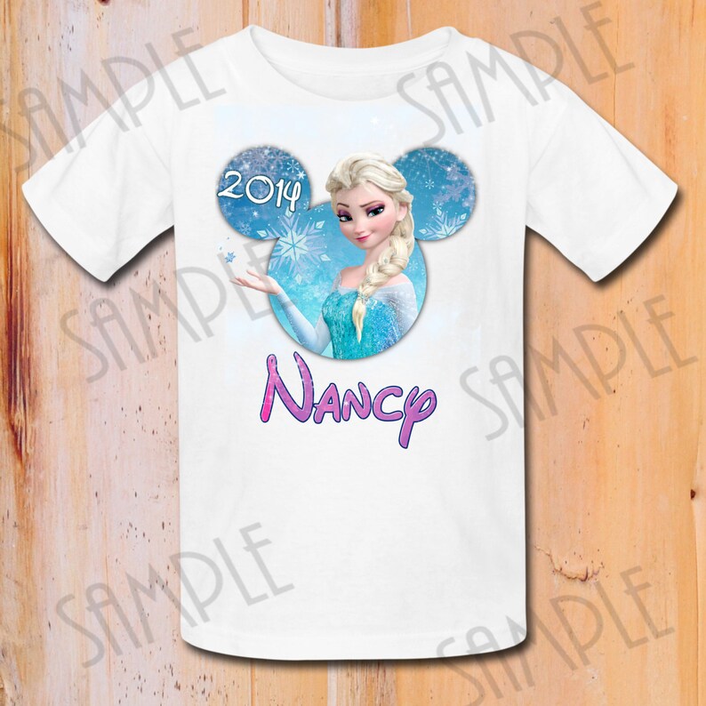 Tshirt Disney FROZEN Iron On Transfer Birthday Girl Elsa Etsy
