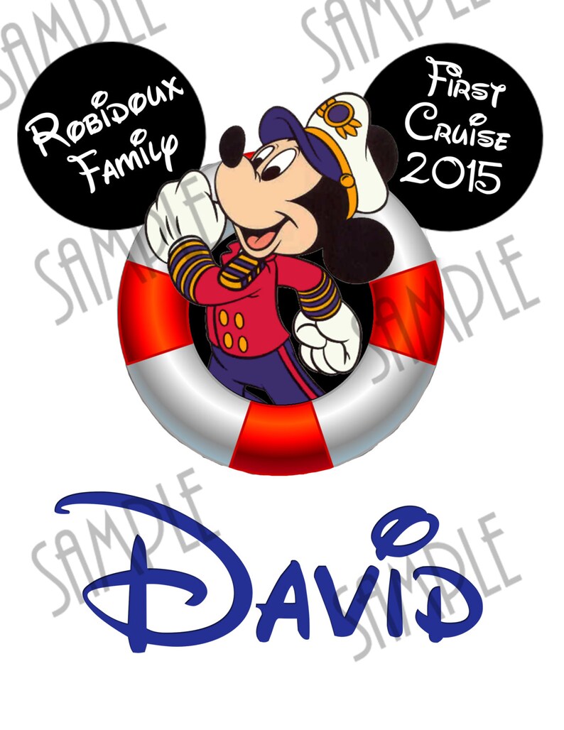Disney Family Cruise Iron On Transfer Captain Mickey iron on Etsy