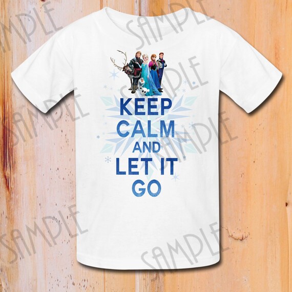 T-shirt Disney FROZEN Iron On Transfer Printable Keep Calm and | Etsy