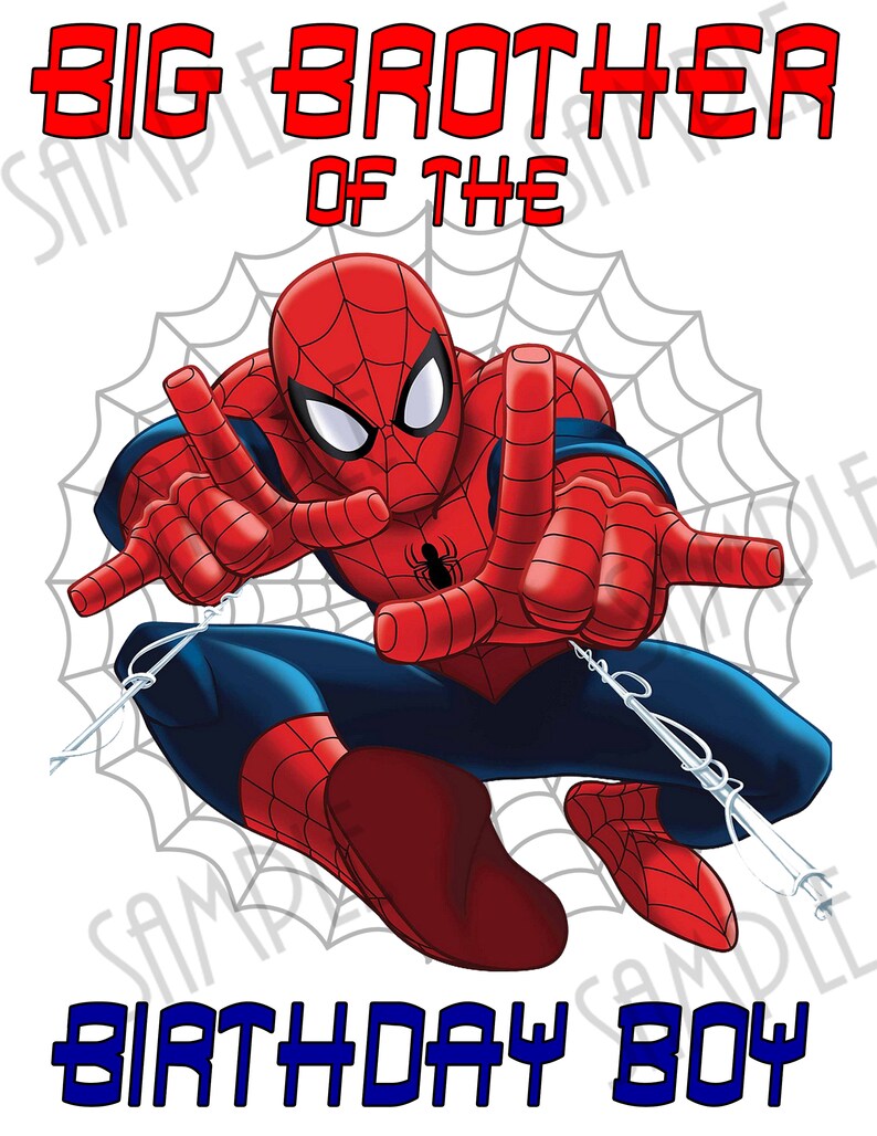 Download Marvel Spiderman Big Brother of Birthday Boy INSTANT ...