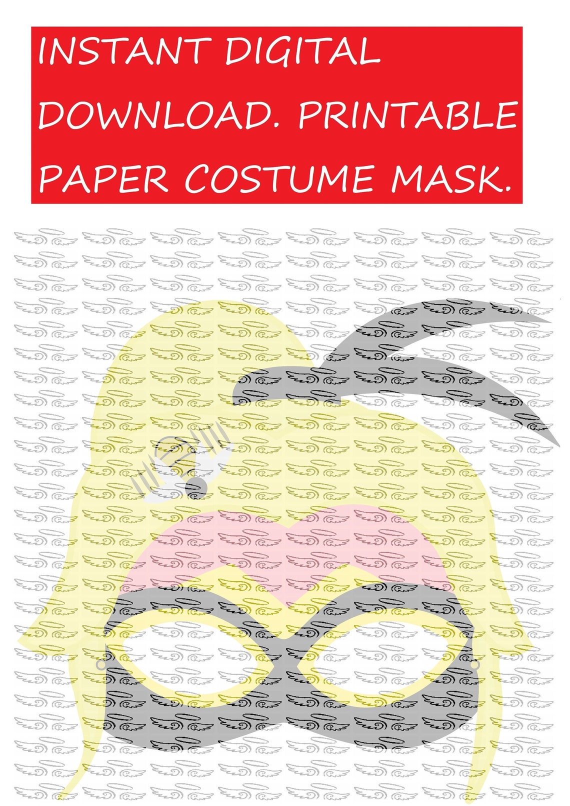 Queen Bee inspired printable mask | Etsy