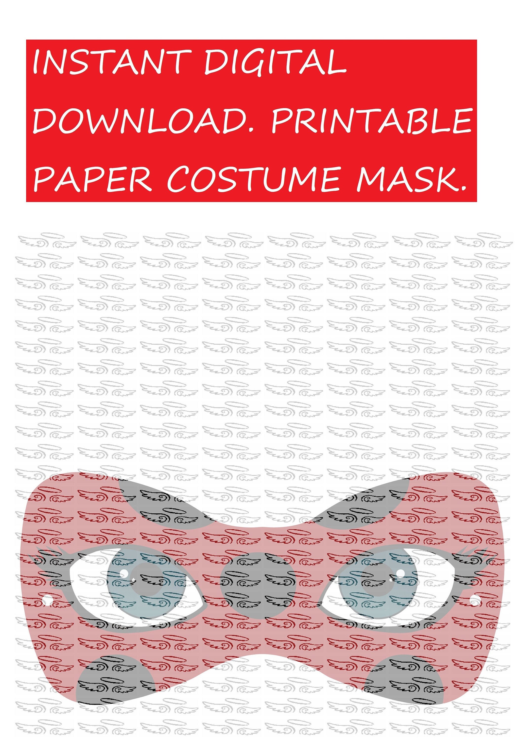 Ladybug inspired printable mask | Etsy