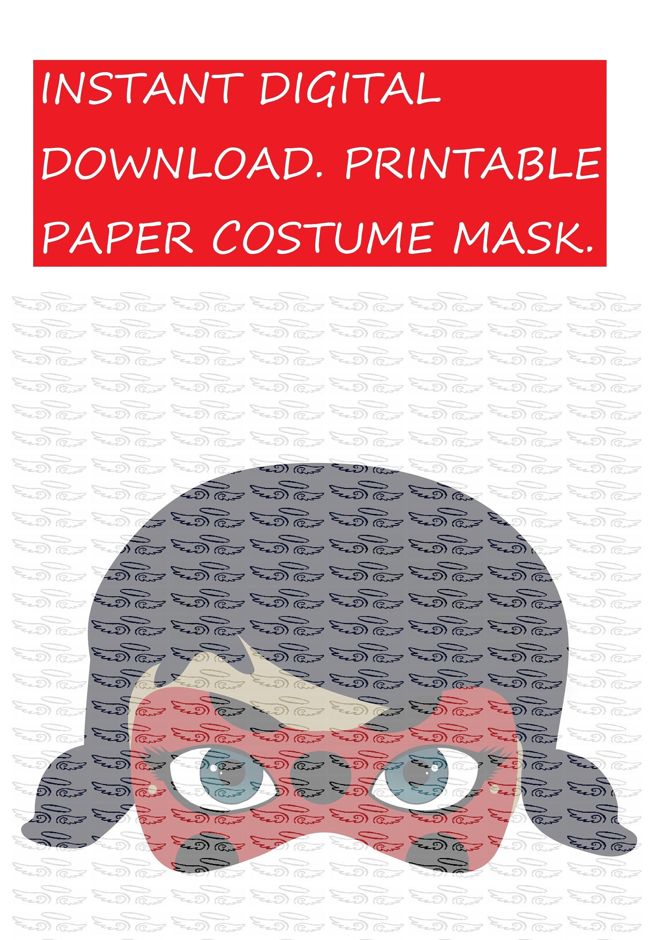 Ladybug inspired printable mask | Etsy