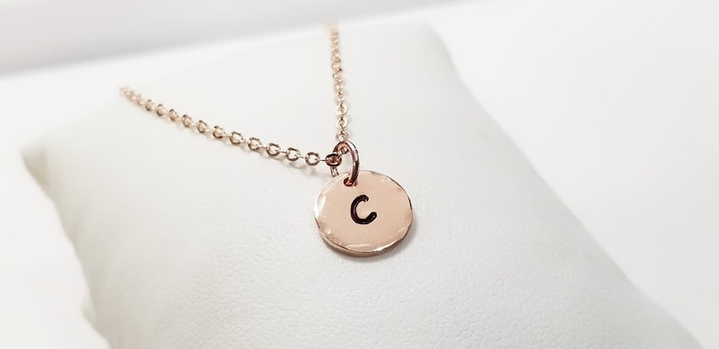 Wedding Gift Best Friend Necklace Bridesmaid Necklace Gold Initial Disc Necklace