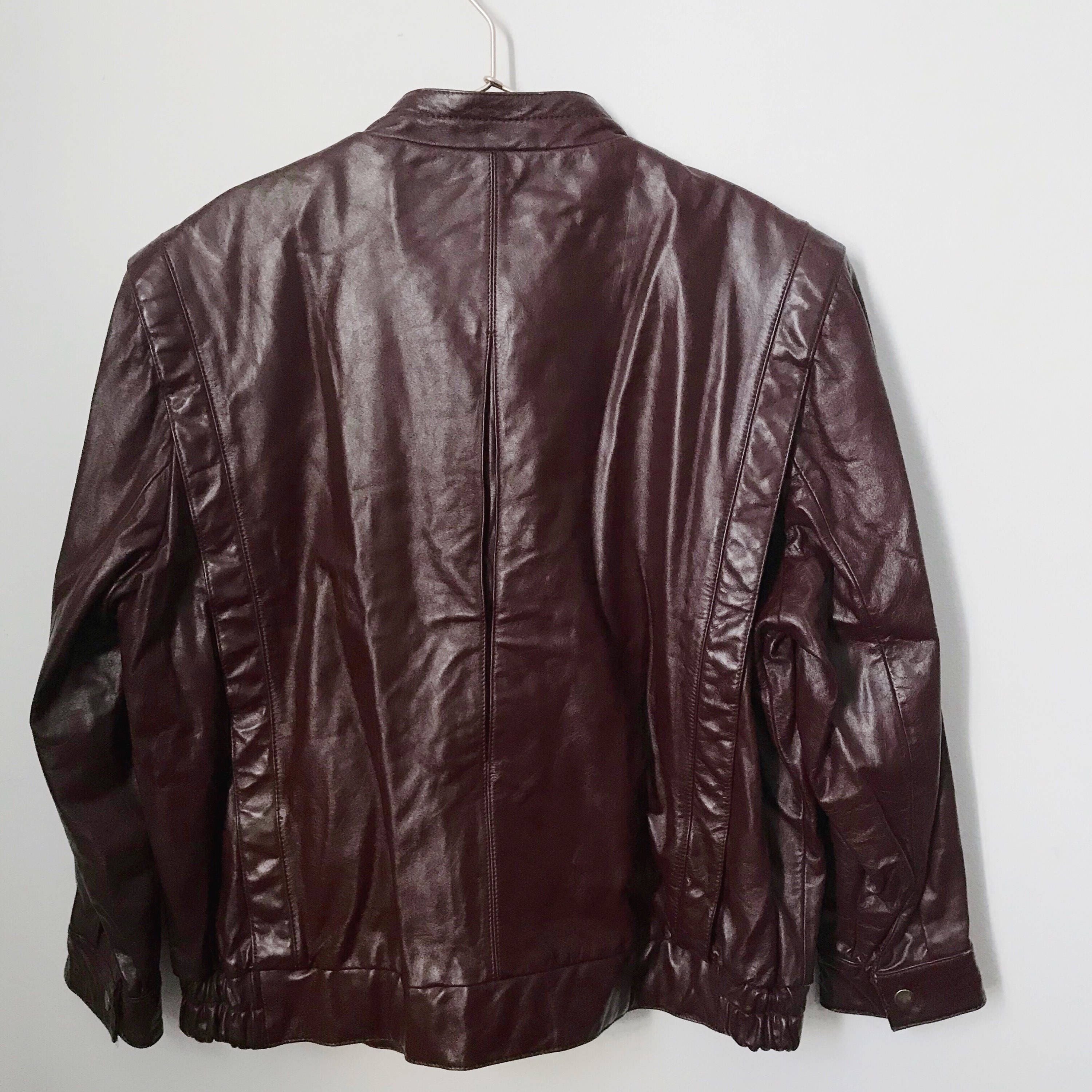 Vintage 80s reddish brown wilson leather jacket medium/large | Etsy