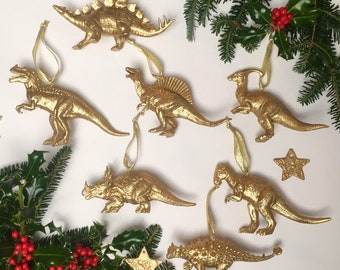 1 x dinosaur christmas ornament gold dino christmas bauble christmas tree decoration coworker gift dino decor stocking filler - Dinosaur Christmas Decorations 1 x dinosaur christmas ornament gold dino christmas bauble christmas tree decoration coworker gift dino decor stocking filler - Dinosaur Christmas Decorations