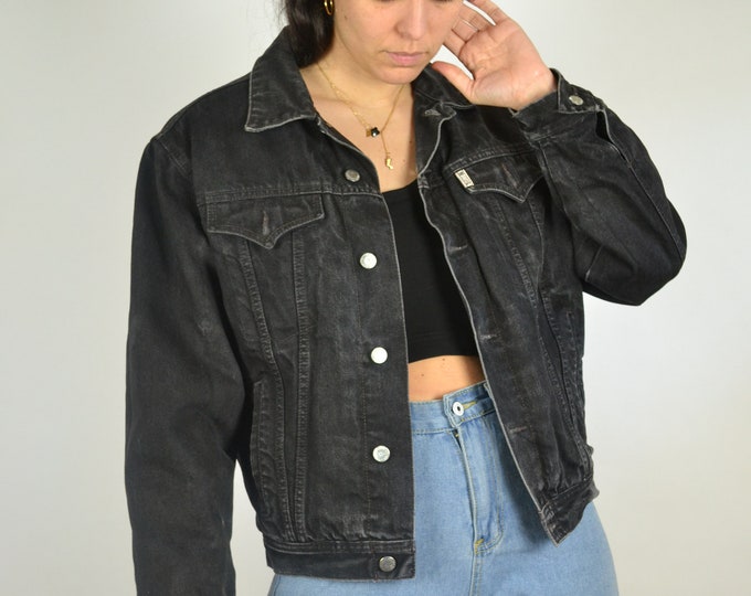 black denim jacket size 4