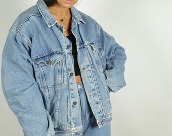 padded jean jacket
