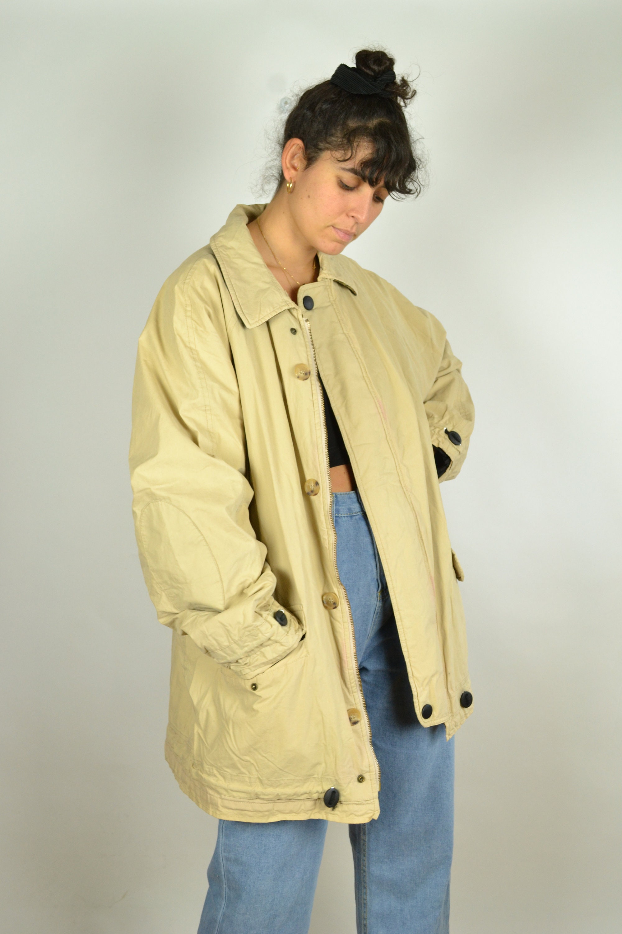 cream parka jacket