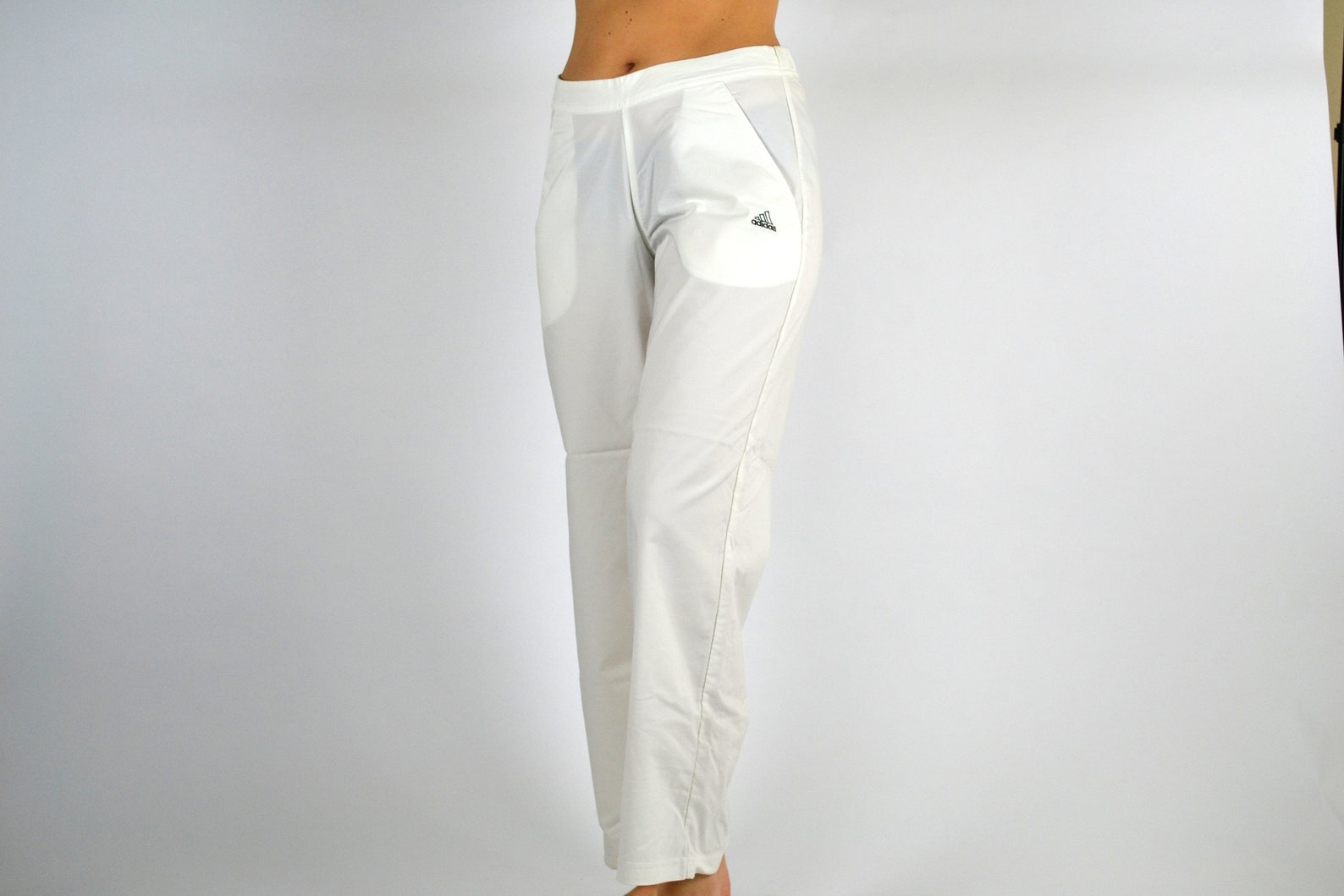 white shell joggers