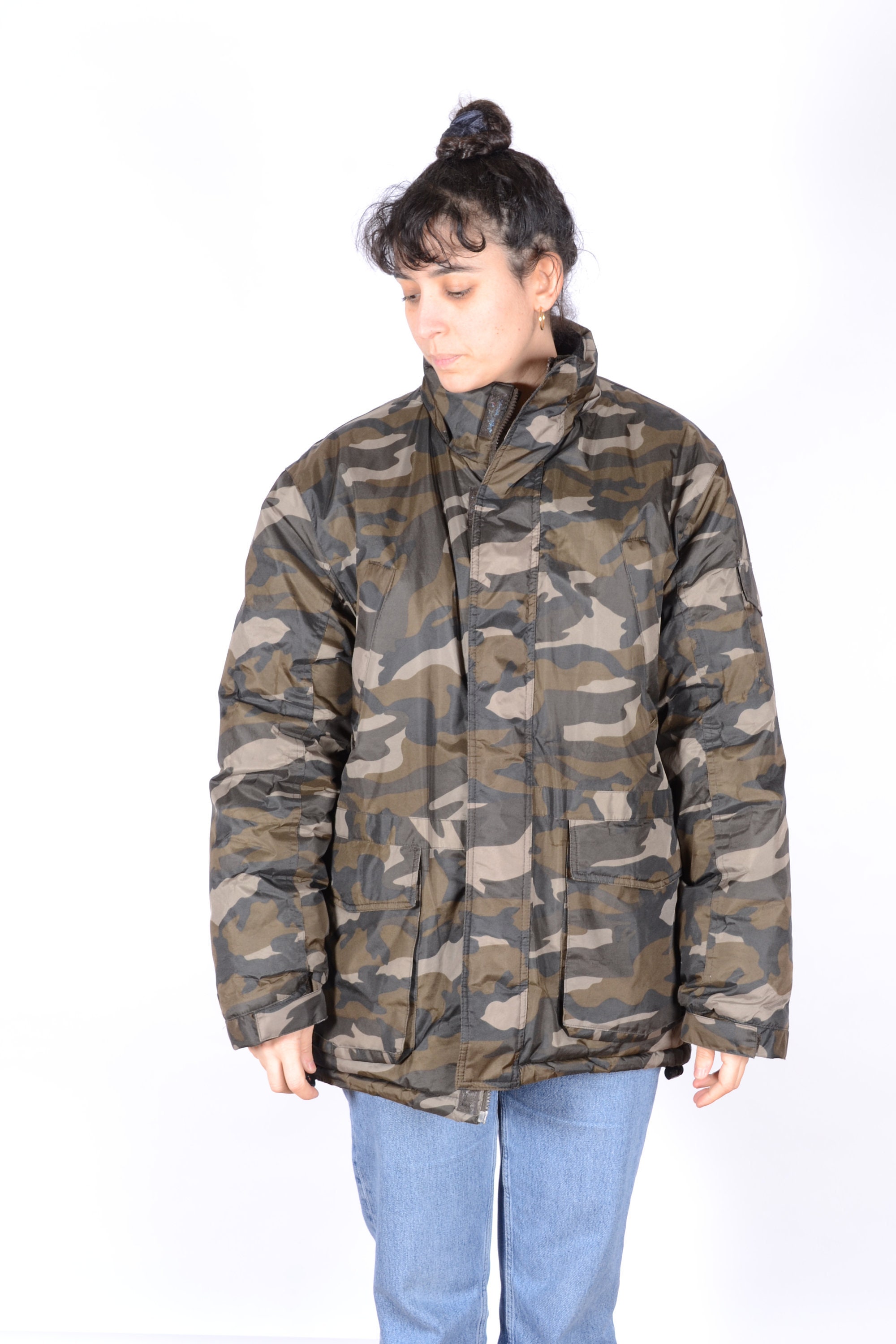 Camo Puffer Jacket - Etsy