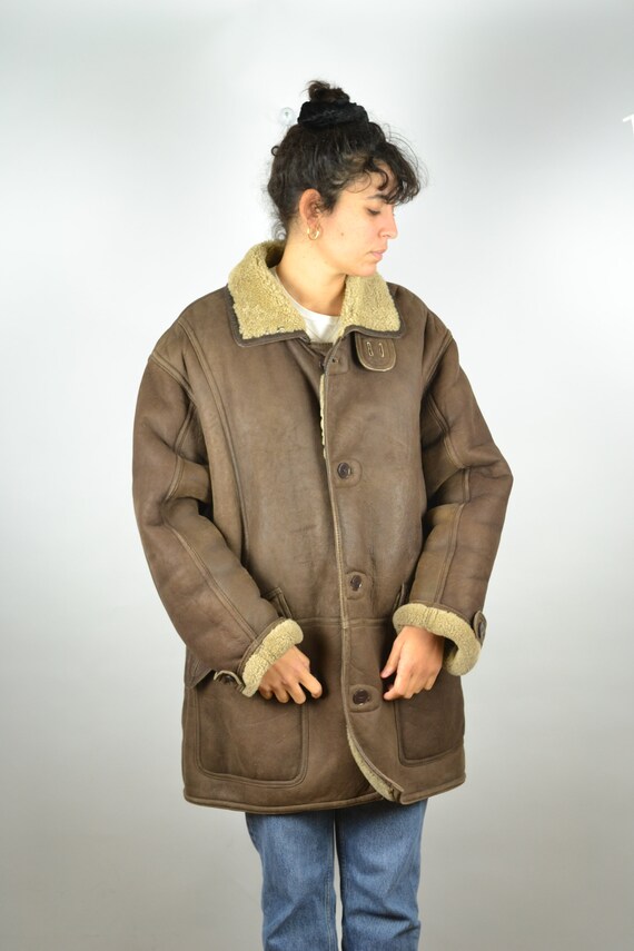 80s sheepskin coat