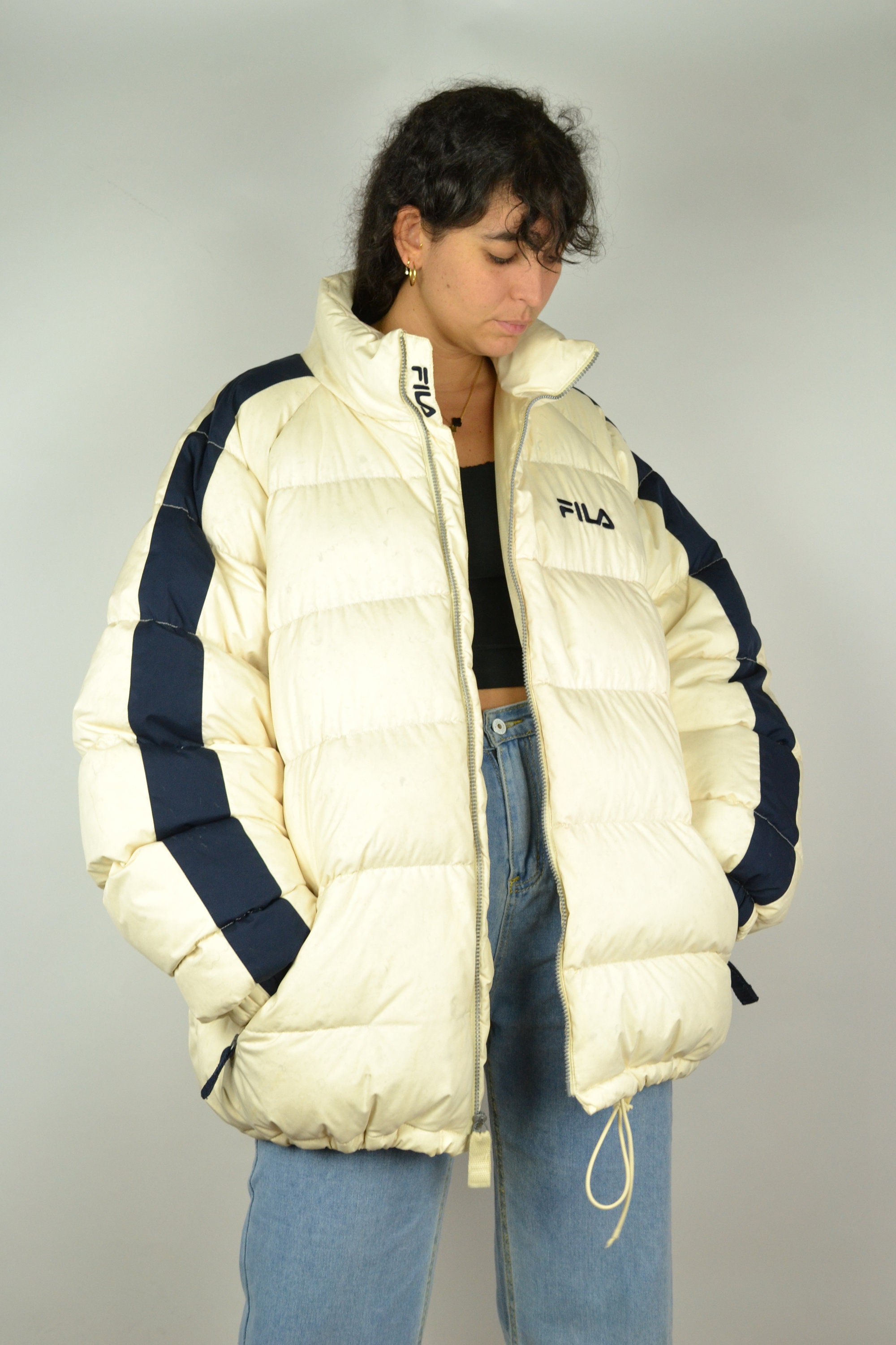 criticus veronderstellen Het begin Vintage 90s FILA Duck Down Beige Cream Jacket Size 3XL - Etsy Finland