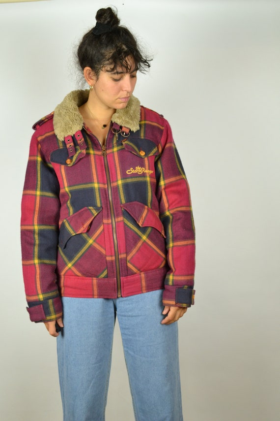 90s Lee Cooper Checkered Plaid Aviator 