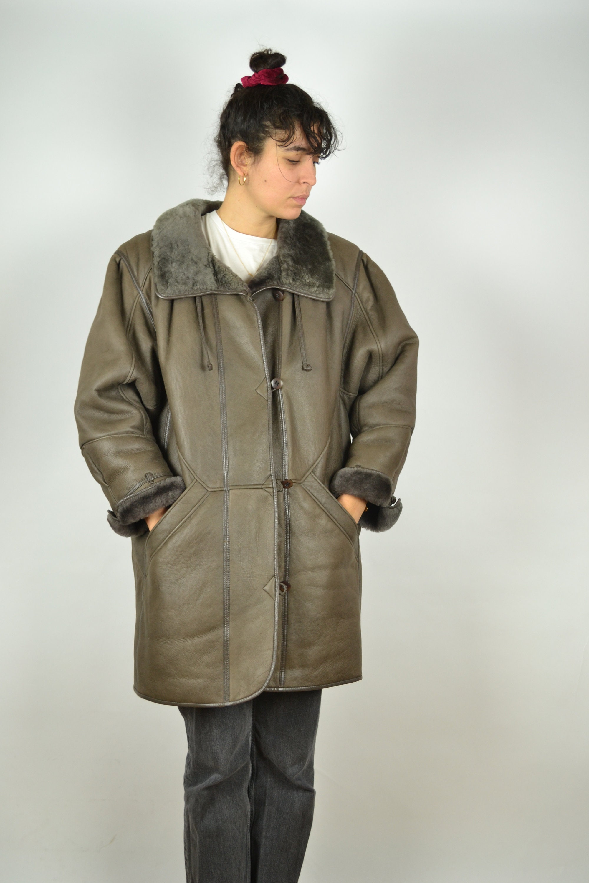 Beautiful Sheepskin Jacket Vintage 80s 