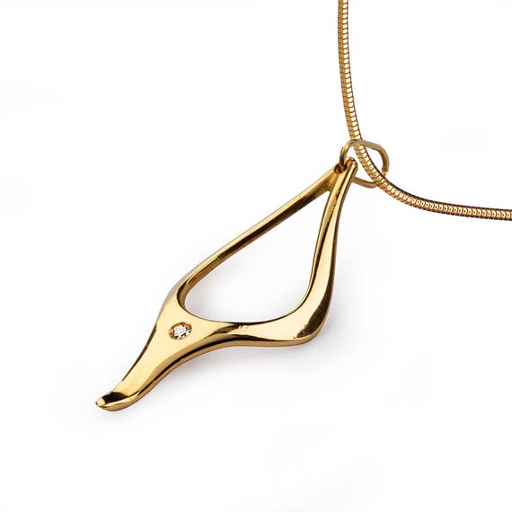 14k Rose Gold Egyptian Anubis Pendant Necklace