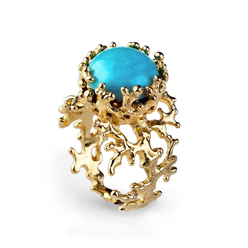 bague or turquoise corail bague or turquoise corail