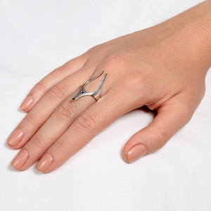 ANUBIS Unique Silver Ring, Alternative Engagement Ring, Silver Engagement Ring, Egyptian Ring, Italian Design by Arosha image 5