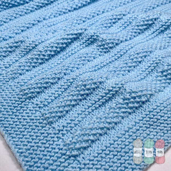 Toby Baby Blanket - Knitted Blanket Pattern