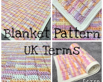 Ester - Crochet Baby Blanket Pattern - UK Terms