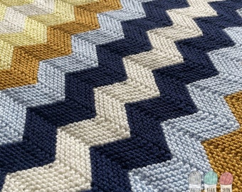 Chevron Baby Blanket - Knitted Blanket Pattern