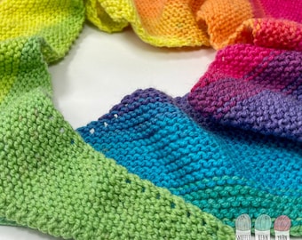 Asymmetrical Knitted Shawl - EASY Knitting Pattern