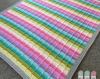 Ester - Crochet Baby Blanket Pattern - UK Terms