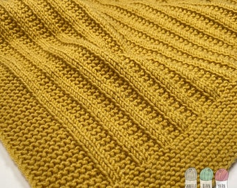 Stanley Baby Blanket - Knitted Blanket Pattern