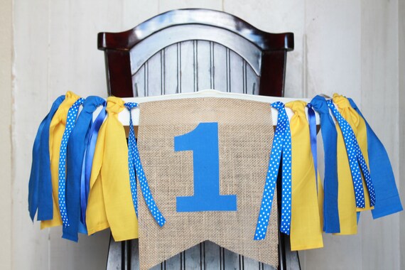First Birthday Boy First Birthday High Chair Garland First Etsy