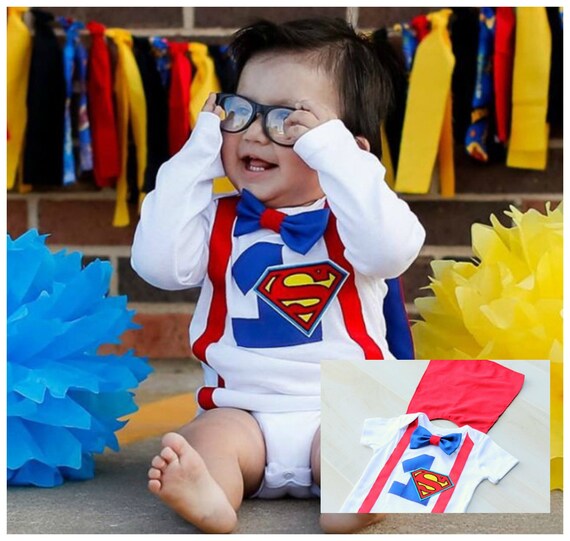 superman 1st birthday outfit