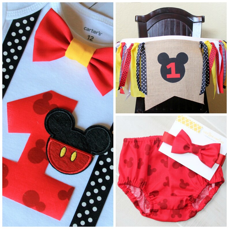 mickey mouse first birthday outfit boy