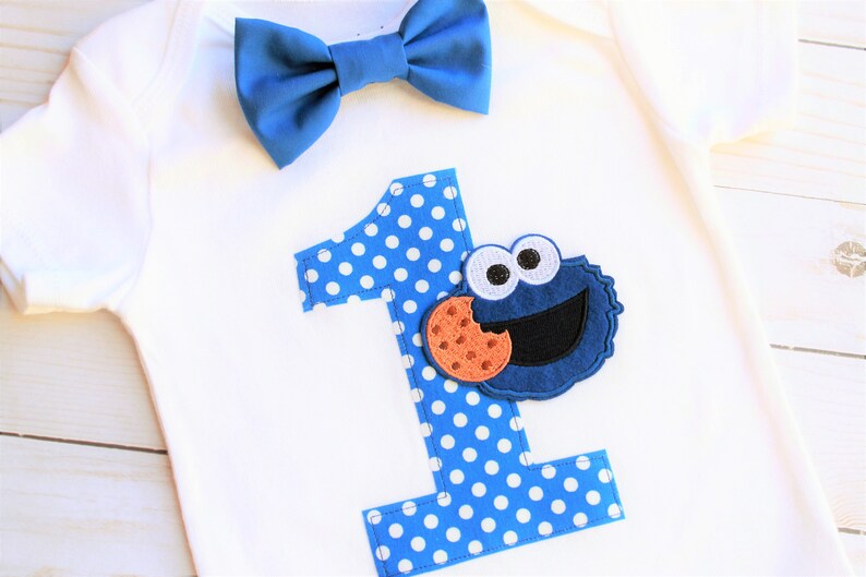 cookie monster first birthday shirt