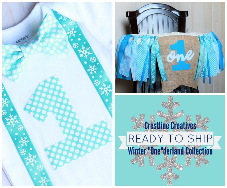 Winter Onederland and Onederland Party Garland Winter Wonderland Bodysuit Winter Wonderland Diaper Cover Set First Birthday Boy