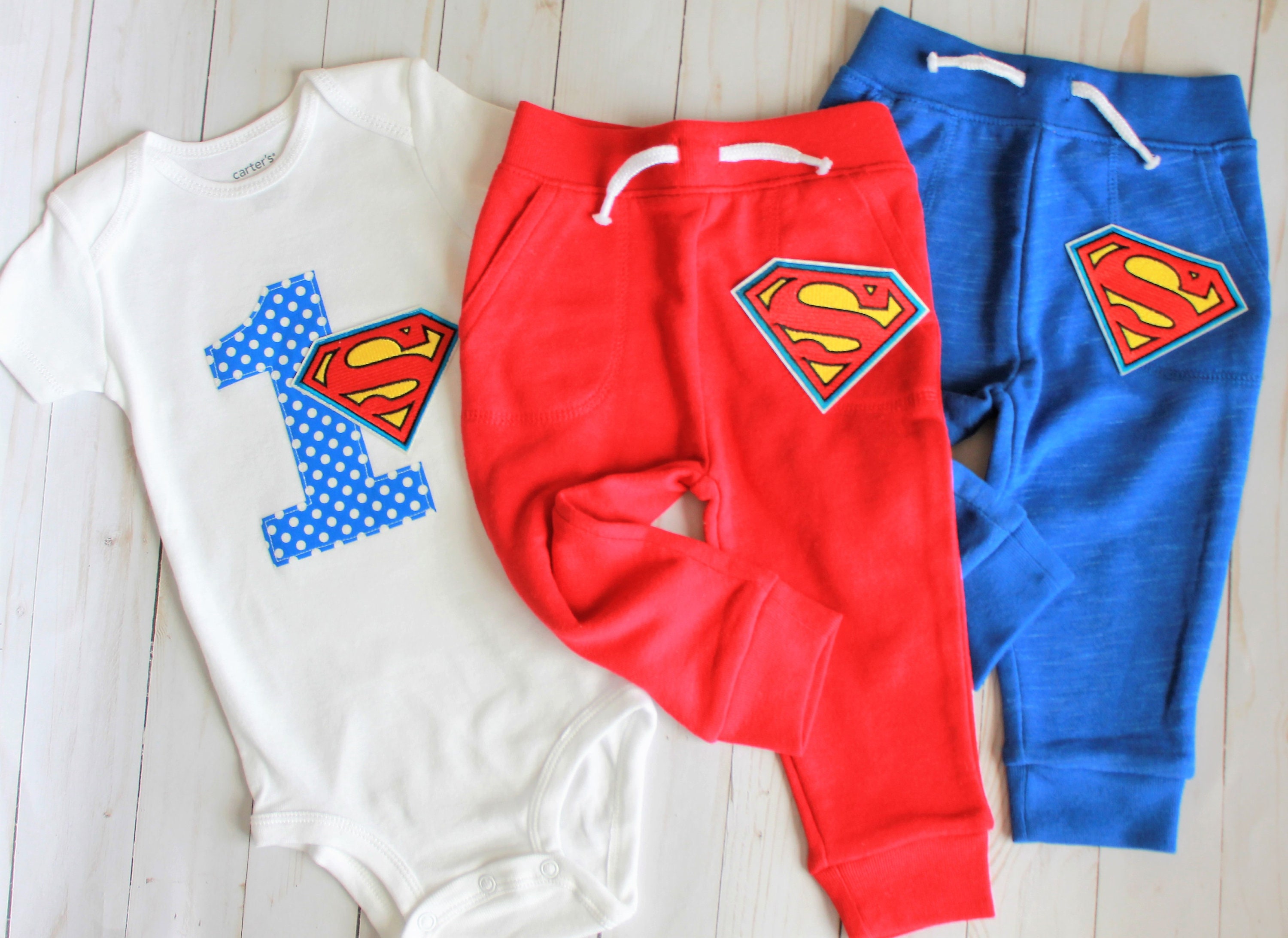 superman 1st birthday outfit