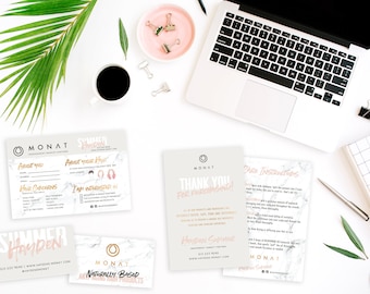 MONAT Bundle "Hayden" (Business Cards + Event Questionnaire + Care Instructions) - DIGITAL FILE only