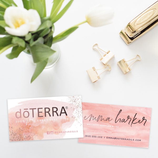 DOTERRA Visitekaartjes Aquarel "Emma" - digitale bestand alleen