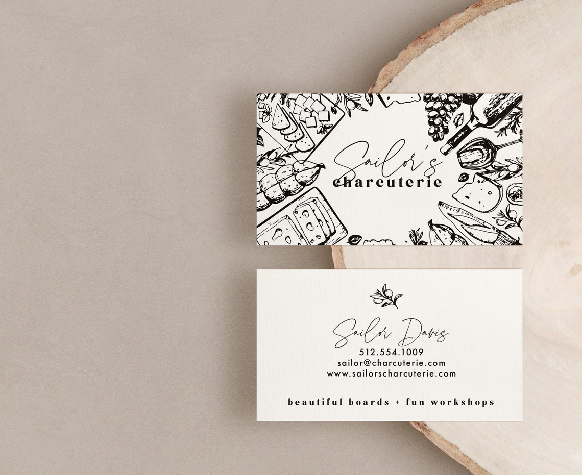 Charcuterie/Food/Chef Business Cards Sailor | Etsy