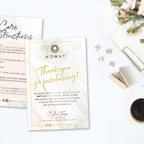 Monat Wash Instructions Digital Download - Etsy