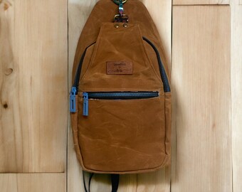 Retro Style Sling Bag-waxed Canvas
