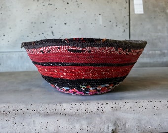 Fabric wrapped- rope bowl