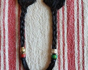 Captain Jack Sparrow Beard Braid Extensions: Human Hair, Antique Beads