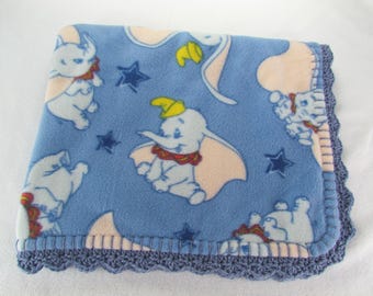 Copertina per neonati in pile Dumbo n. 2, blu