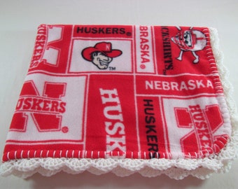 Nebraska Huskers Fleece Baby Blanket