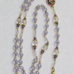 Rosary #23 in Light Purple and Gold