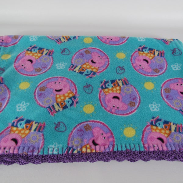 Peppa Pig "Happy" Fleece Crib/Toddler Blanket