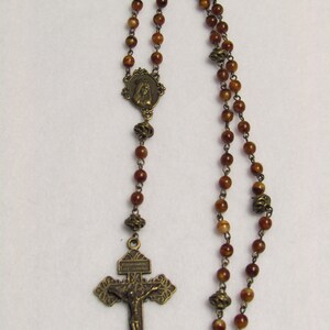 Rosary #13 in Marbled Brown and Bronze