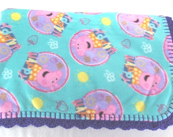 Peppa Pig "Happy" Fleece Crib/Toddler Blanket