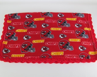 Kansas City Chiefs Football Themed Fleece Baby Blanket